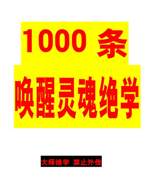 《1000条唤醒灵魂绝学》PDF
